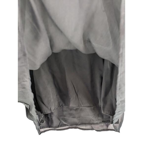 Joie Smocked Top S Black Sheer Long Sleeves Lined Keyhole Blouse High Mock Neck - Picture 3 of 14